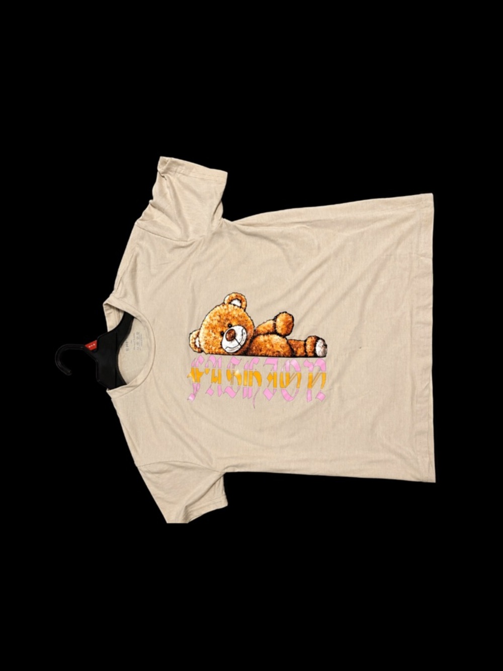 Beige Teddy Bear Graphic Tee
